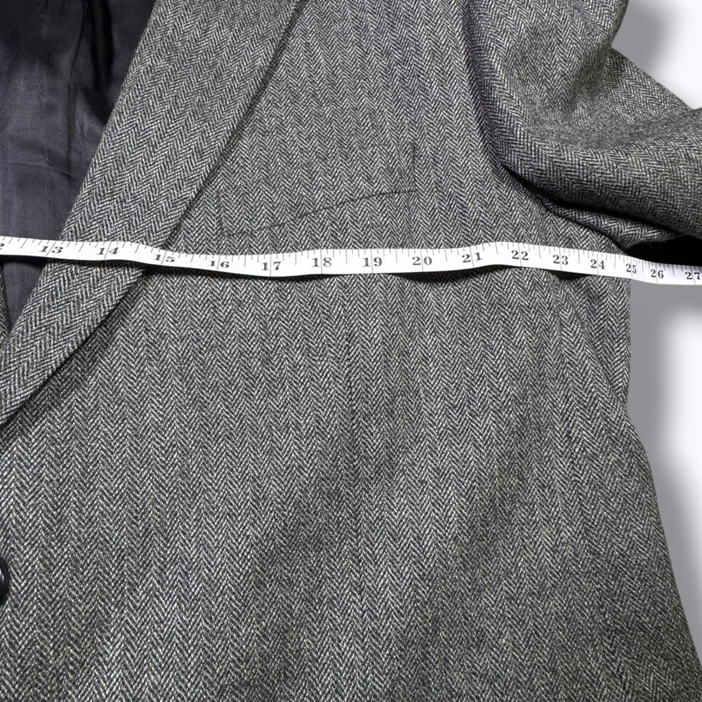 Alan Flusser Mens Lambswool Sport Coat Blazer Jacket 48R Gray Office Business - Picture 8 of 10